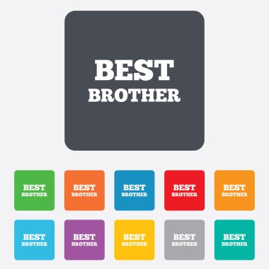 En iyi kardeş işareti simgesi. ödül sembolü.