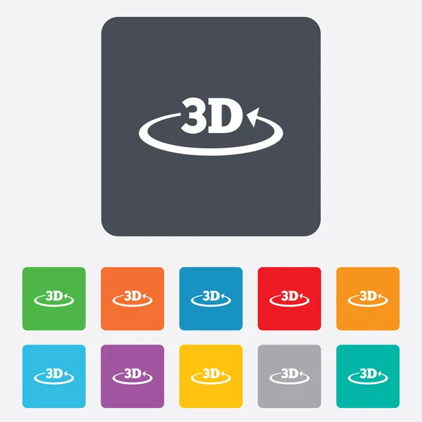 3D ikona znak. 3D nowy symbol technologia. — Wektor stockowy