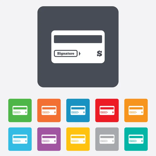 Kreditkort tecken ikon. debet kort symbol. — Stock vektor