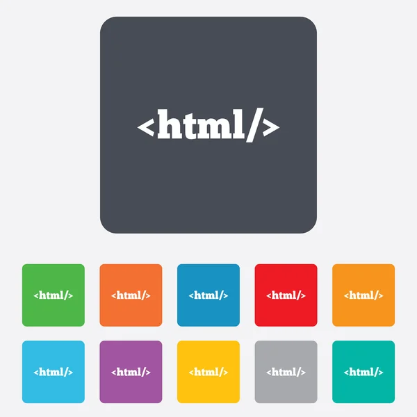 HTML-tecken ikon. markup language symbol. — Stock vektor