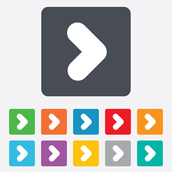 Rerow sign icon. Следующая кнопка Навигационный символ
