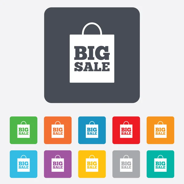 Big sale bag sign icon. Special offer symbol. — Stock Vector