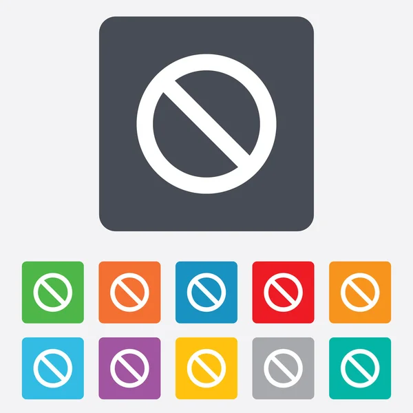 Zwarte lijst teken pictogram. gebruiker niet toegestaan symbool. — Stockvector