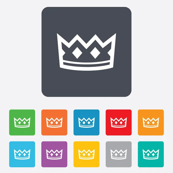 Crown sign icon. King hat symbol. — Stock Vector