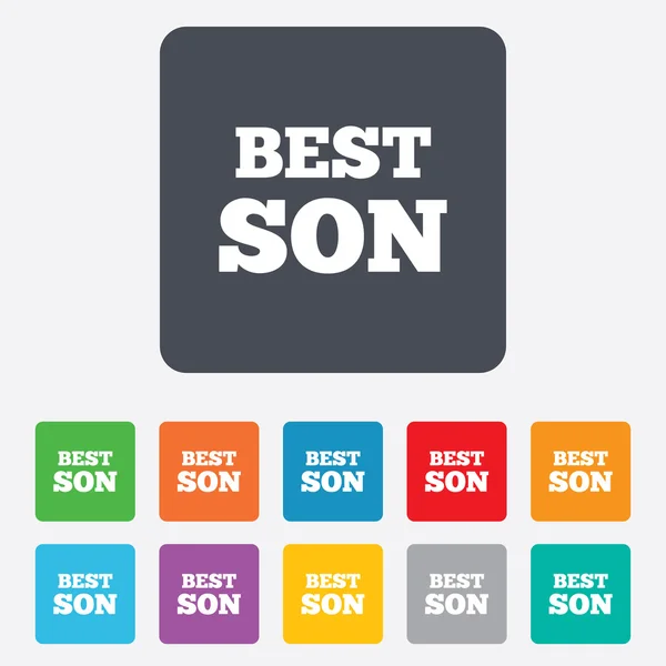 Bestes Sohn-Zeichen-Symbol. Auszeichnungssymbol. — Stockvektor