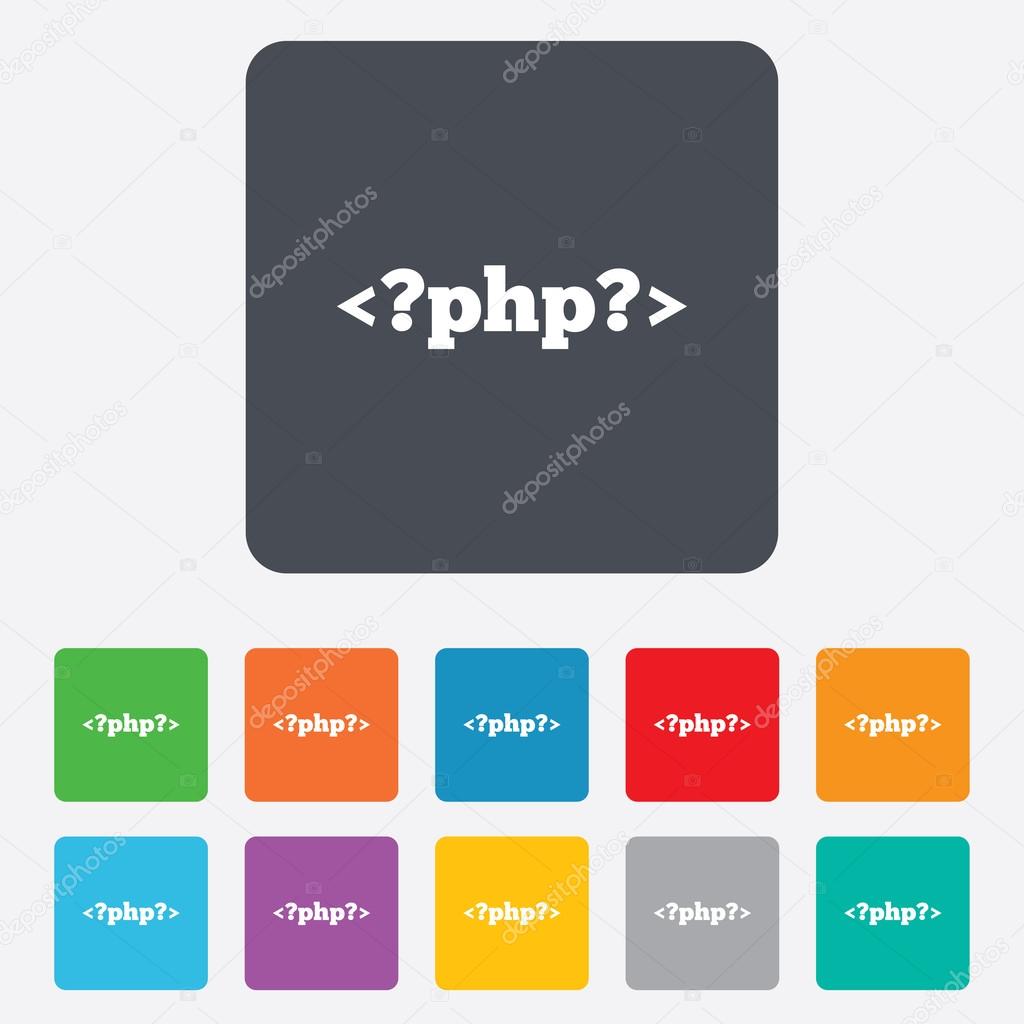 PHP sign icon. Programming language symbol. Stock Vector Image by ...