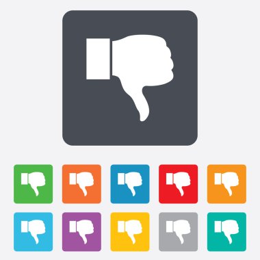 sevmediğim işareti simgesi. el parmak sembol aşağı.