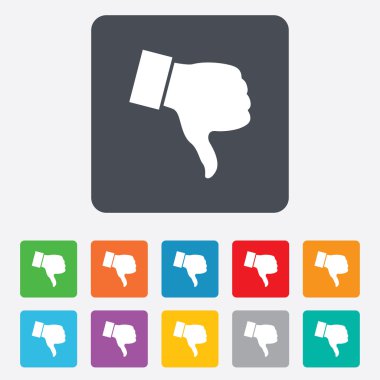 sevmediğim işareti simgesi. el parmak sembol aşağı.