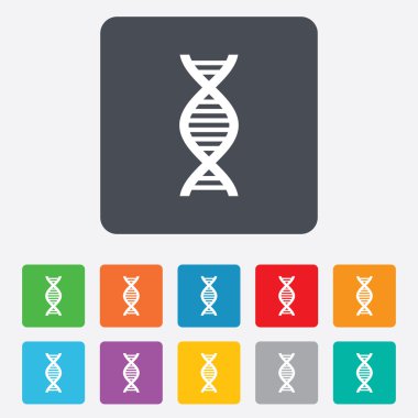 DNA işareti simgesi. Deoksiribonükleik asit sembolü.