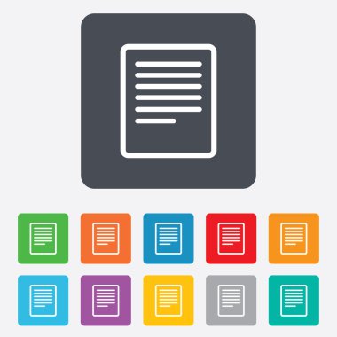 metin dosya işareti simgesi. Dosyayı belge simgesi.