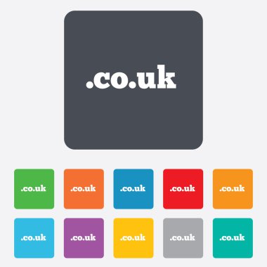 etki alanı co.uk işareti simgesi. İngiltere'de internet alt etki alanı