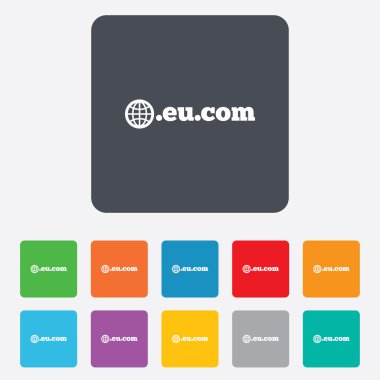 etki alanı eu.com işareti simgesi. Internet alt etki alanı