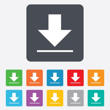 Download Icon. Yükle düğmesi.