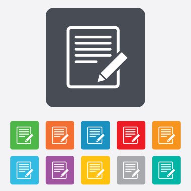 Belge işareti simgesi düzenleyin. içerik düğme Düzenle.