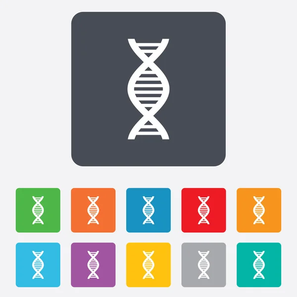 DNA tecken ikon. deoxiribonukleinsyra symbol. — Stock vektor