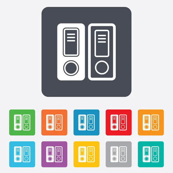 Document map teken. boekhoudkundige binder symbool. — Stockvector