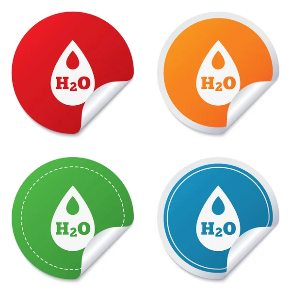 H2O vatten droppe tecken ikonen. Riva symbol. — Stock vektor