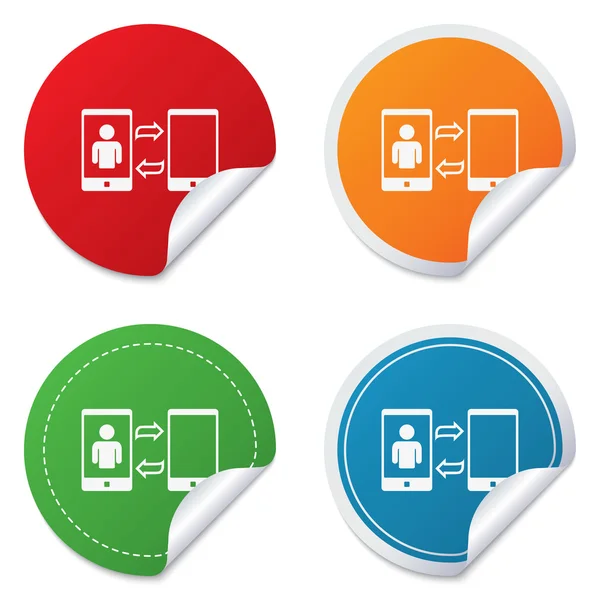 Changer l'appel vidéo en simple icône d'indicatif d'appel . — Image vectorielle