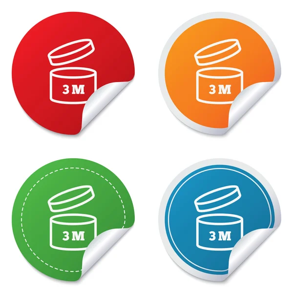 Na openen 3 maanden teken pictogram gebruiken. — Stok Vektör