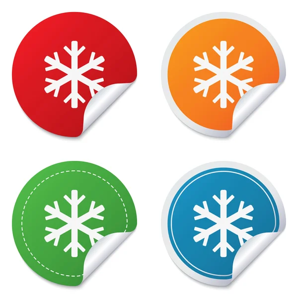 Snowflake sign icon. Air conditioning symbol. — Stock Vector