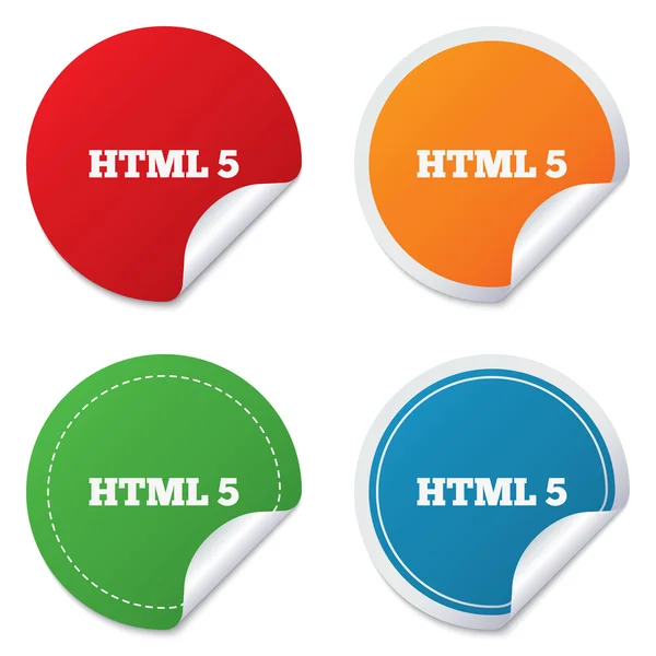 HTML5 teken pictogram. nieuwe markup taal symbool. — Stockvector