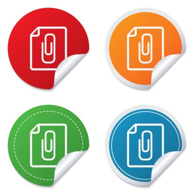 dosya ek simgesi. ataç simgesi.