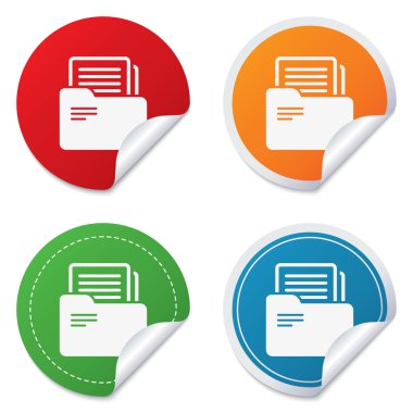 Belge klasörü işaret. Muhasebe Ciltçi simgesi.