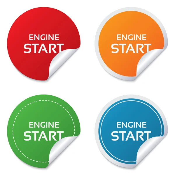 Start engine sign icon. Power button. — Stock Vector