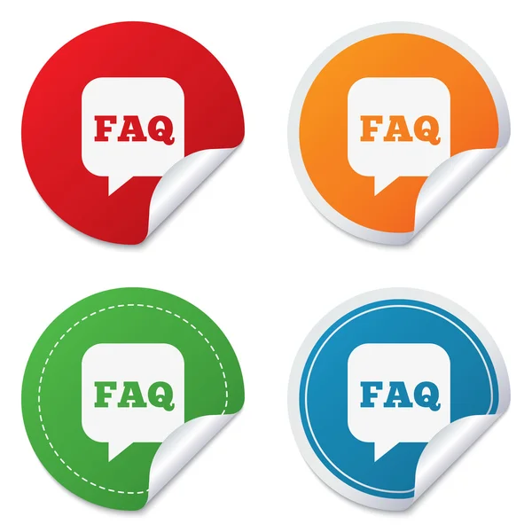 FAQ znak ikona informacje. pomoc symbol. — Wektor stockowy