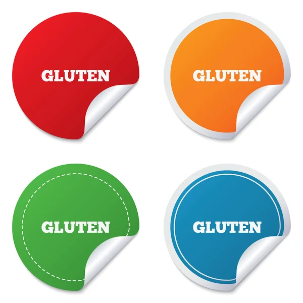 Icône de signe sans gluten. Pas de symbole gluten . — Image vectorielle