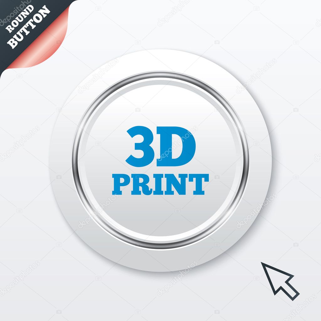 3D Print sign icon. 3d Printing symbol.