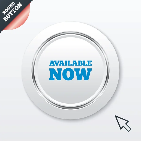 Available now icon. Shopping button. — Stock Vector