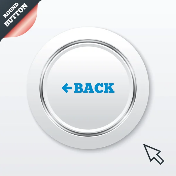 Arrow sign icon. Back button. Navigation symbol — Stock Vector