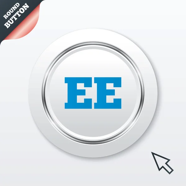 Estonian language sign icon. EE translation. — Stock Vector