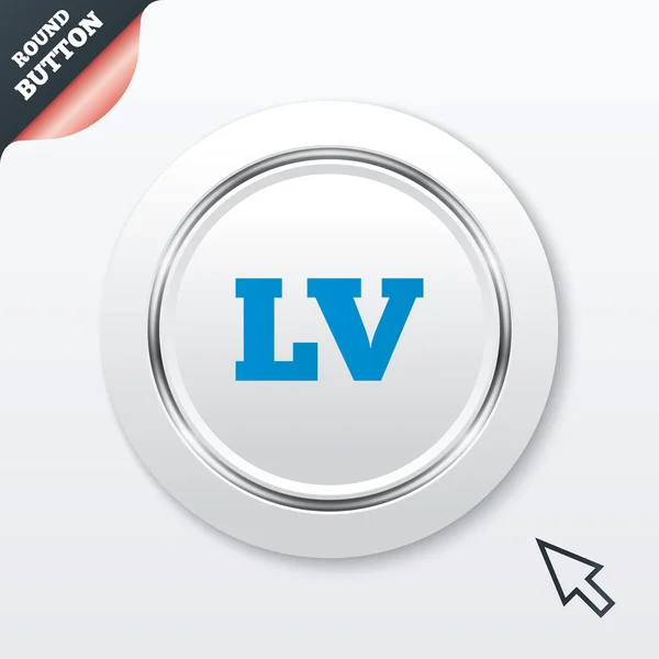 Lett nyelvű aláírás ikonra. lv fordítás — Stock Vector