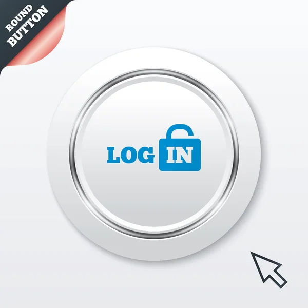 Login sign icon. Sign in symbol. Lock. — Stock Vector