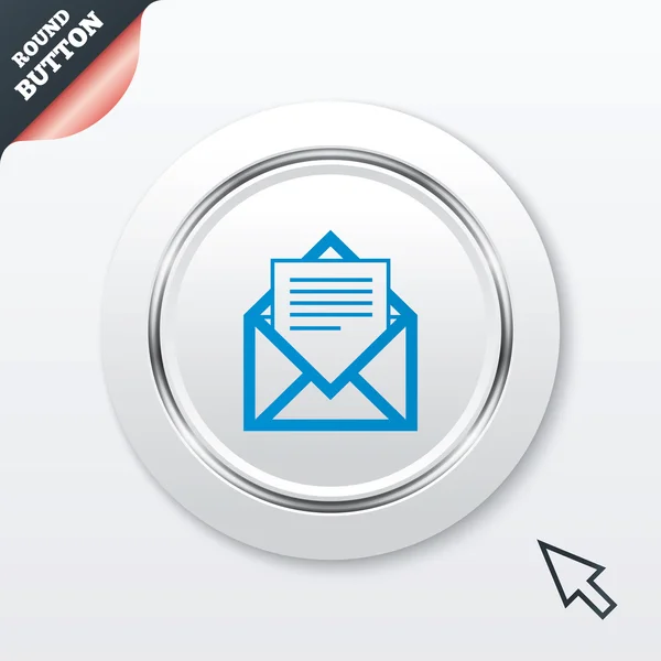 Post icoon. Envelop symbool. Bericht teken. — Stockvector
