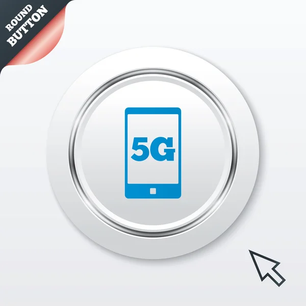 Знак 5G. Мобильные телекоммуникационные технологии . — стоковый вектор