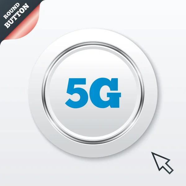 Assinatura 5G. Tecnologia de telecomunicações móveis . — Vetor de Stock