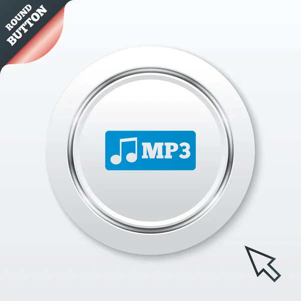 Icône de signe de format de musique Mp3. Symbole musical . — Image vectorielle