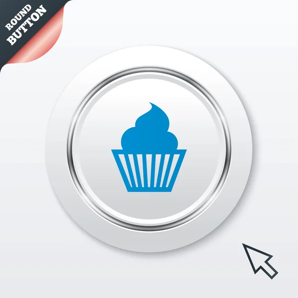 Muffin teken pictogram. Cupcake symbool. — Stockvector