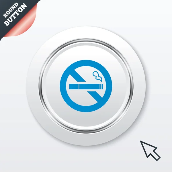 Nenhum ícone de sinal de fumar. Símbolo do cigarro . — Vetor de Stock