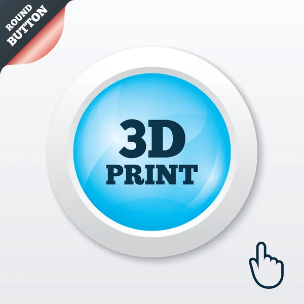 3D Print sign icon. 3d Printing symbol. — Stock Vector