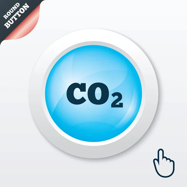 CO2 anidride carbonica formula segno icona. Chimica — Vettoriale Stock