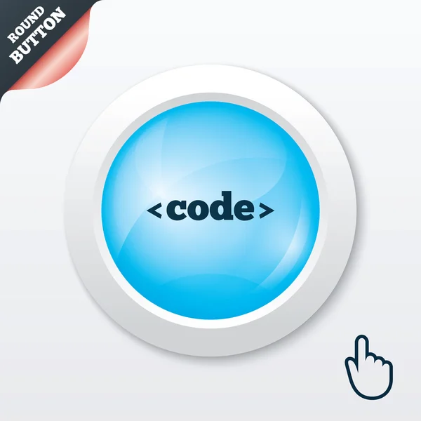 Icona del segno di codice. Simbolo del linguaggio di programmazione . — Vettoriale Stock