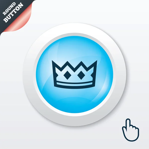 Crown tecken ikon. kung hat symbol. — Stock vektor