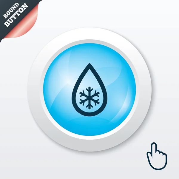 Defrosting sign icon. From ice to water symbol. — Stock Vector