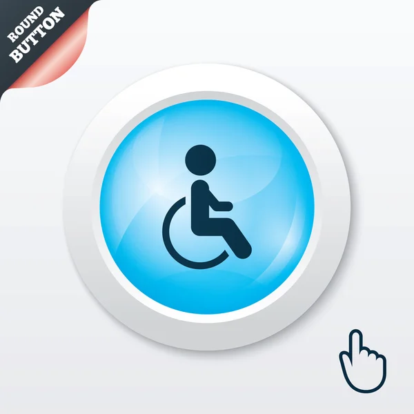 Handicap teken pictogram. mens op rolstoelsymbool. — Stockvector