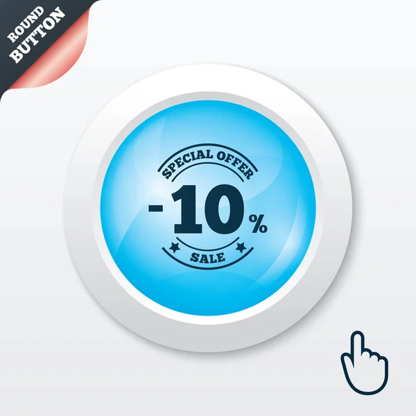 10 percent discount sign icon. Sale symbol. — Stock Vector