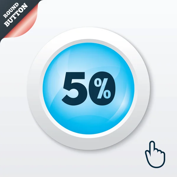 50 percent discount sign icon. Sale symbol. — Stock Vector